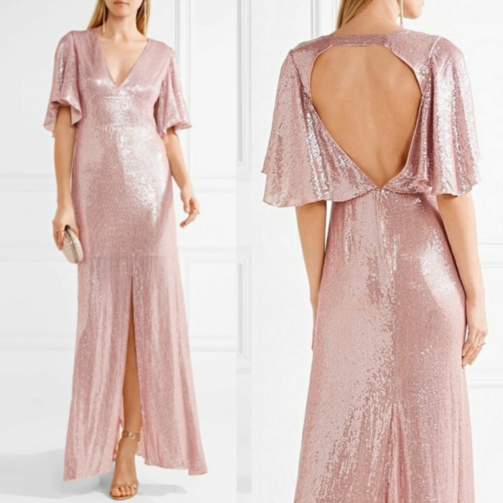 $2,574 NWT Temperley LONDON Pink Sparkle Gown 8 M - Picture 13 of 14